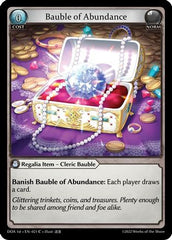 Bauble of Abundance (021) - Dawn of Ashes 1st Edition Foil - The Grand Archivist