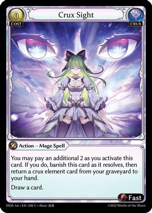 Crux Sight (248) - Dawn of Ashes 1st Edition Foil - The Grand Archivist