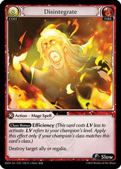 Disintegrate (128) - Dawn of Ashes 1st Edition - The Grand Archivist