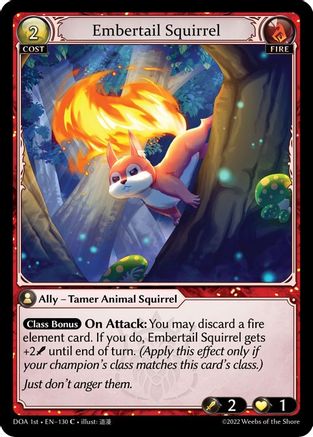 Embertail Squirrel (130) - Dawn of Ashes 1st Edition Foil - The Grand Archivist
