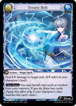 Erratic Bolt (244) - Dawn of Ashes 1st Edition Foil - The Grand Archivist