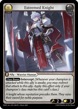 Esteemed Knight (085) - Dawn of Ashes 1st Edition - The Grand Archivist