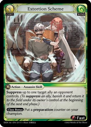 Extortion Scheme (211) - Dawn of Ashes 1st Edition - The Grand Archivist