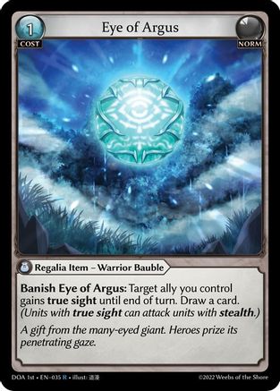 Eye of Argus (035) - Dawn of Ashes 1st Edition - The Grand Archivist