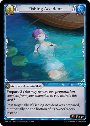 Fishing Accident (168) - Dawn of Ashes 1st Edition Foil - The Grand Archivist