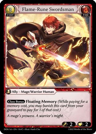 Flame-Rune Swordsman (136) - Dawn of Ashes 1st Edition - The Grand Archivist