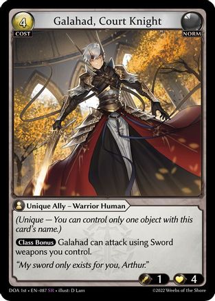 Galahad, Court Knight (087) - Dawn of Ashes 1st Edition - The Grand Archivist