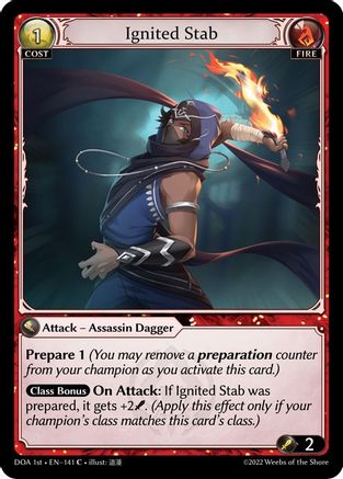 Ignited Stab (141) - Dawn of Ashes 1st Edition - The Grand Archivist