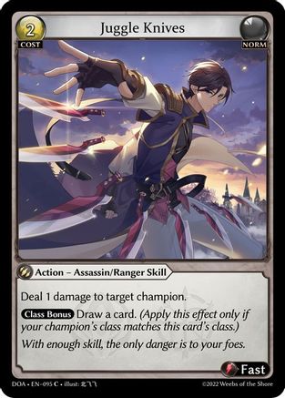 Juggle Knives (095) - Dawn of Ashes 1st Edition Foil - The Grand Archivist