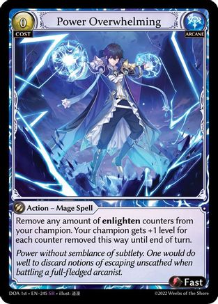 Power Overwhelming (245) - Dawn of Ashes 1st Edition Foil - The Grand Archivist