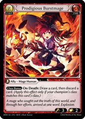 Prodigious Burstmage (148) - Dawn of Ashes 1st Edition Foil - The Grand Archivist