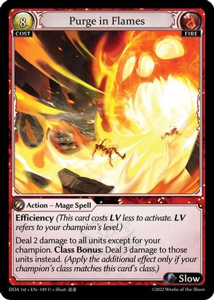 Purge in Flames (149) - Dawn of Ashes 1st Edition Foil - The Grand Archivist