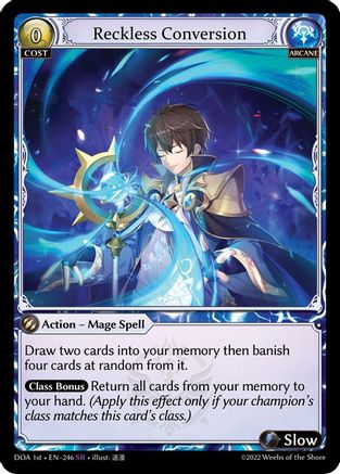 Reckless Conversion (246) - Dawn of Ashes 1st Edition Foil - The Grand Archivist