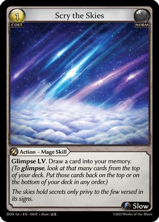 Scry the Skies (108) - Dawn of Ashes 1st Edition - The Grand Archivist