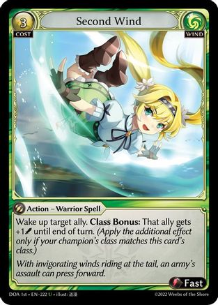 Second Wind (222) - Dawn of Ashes 1st Edition Foil - The Grand Archivist