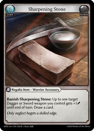 Sharpening Stone (052) - Dawn of Ashes 1st Edition - The Grand Archivist