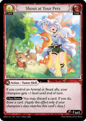 Shout at Your Pets (152) - Dawn of Ashes 1st Edition Foil - The Grand Archivist