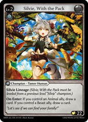 Silvie, With the Pack (011) - Dawn of Ashes 1st Edition Foil - The Grand Archivist