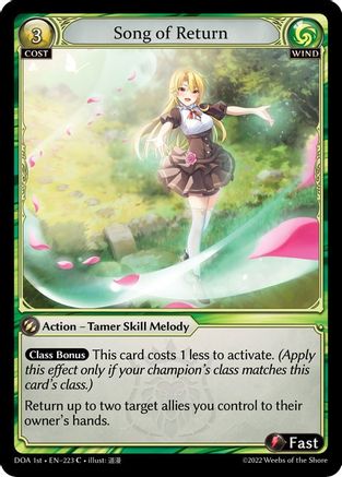 Song of Return (223) - Dawn of Ashes 1st Edition - The Grand Archivist