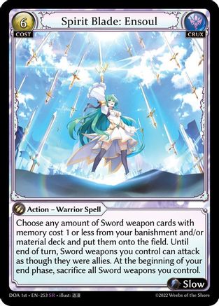 Spirit Blade: Ensoul (253) - Dawn of Ashes 1st Edition Foil - The Grand Archivist