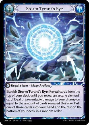 Storm Tyrant's Eye (061) - Dawn of Ashes 1st Edition Foil - The Grand Archivist