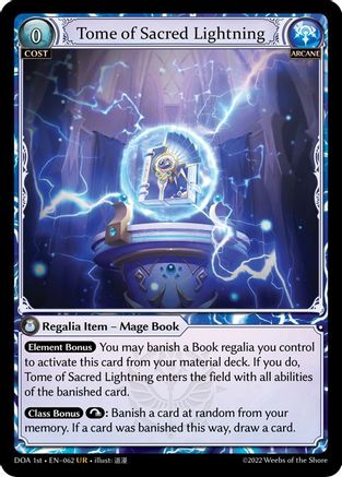 Tome of Sacred Lightning (062) - Dawn of Ashes 1st Edition Foil - The Grand Archivist