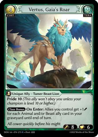 Vertus, Gaia's Roar (275) - Dawn of Ashes 1st Edition Foil - The Grand Archivist