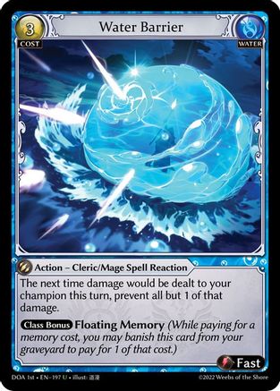 Water Barrier (197) - Dawn of Ashes 1st Edition - The Grand Archivist
