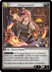 Weaponsmith (116) - Dawn of Ashes 1st Edition Foil - The Grand Archivist