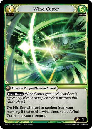 Wind Cutter (231) - Dawn of Ashes 1st Edition - The Grand Archivist