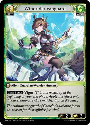 Windrider Vanguard (233) - Dawn of Ashes 1st Edition Foil - The Grand Archivist