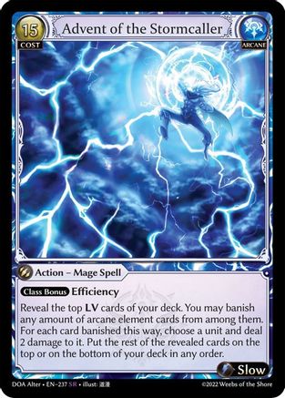 Advent of the Stormcaller (237) - Dawn of Ashes Alter Edition Foil - The Grand Archivist