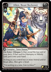 Allen, Beast Beckoner (016) - Dawn of Ashes Alter Edition Foil - The Grand Archivist