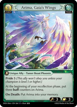 Arima, Gaia's Wings (266) - Dawn of Ashes Alter Edition Foil - The Grand Archivist