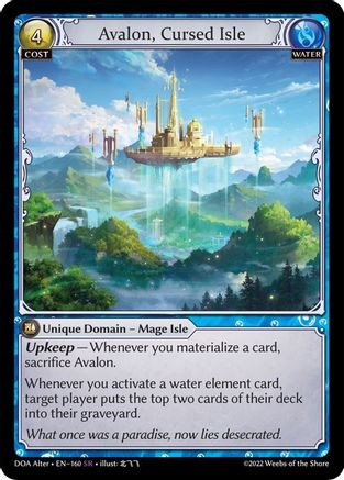 Avalon, Cursed Isle (160) - Dawn of Ashes Alter Edition Foil - The Grand Archivist
