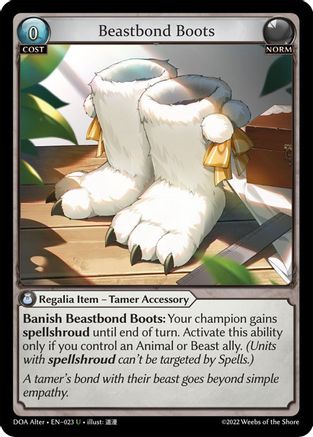 Beastbond Boots (023) - Dawn of Ashes Alter Edition Foil - The Grand Archivist