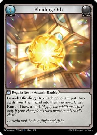 Blinding Orb (026) - Dawn of Ashes Alter Edition Foil - The Grand Archivist