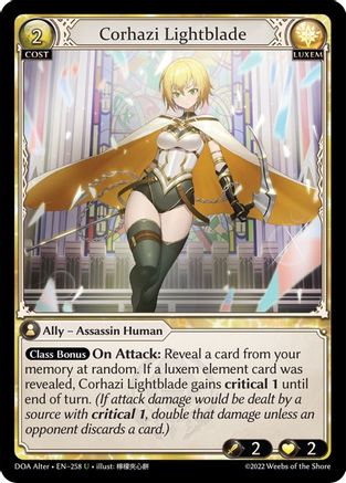 Corhazi Lightblade (258) - Dawn of Ashes Alter Edition Foil - The Grand Archivist