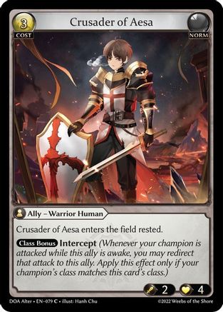 Crusader of Aesa (079) - Dawn of Ashes Alter Edition Foil - The Grand Archivist