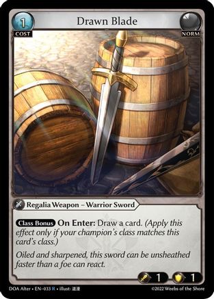 Drawn Blade (033) - Dawn of Ashes Alter Edition Foil - The Grand Archivist
