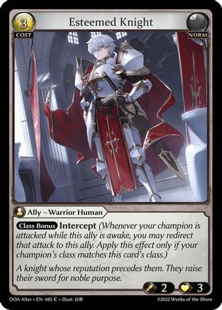 Esteemed Knight (085) - Dawn of Ashes Alter Edition Foil - The Grand Archivist