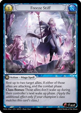 Freeze Stiff (169) - Dawn of Ashes Alter Edition Foil - The Grand Archivist