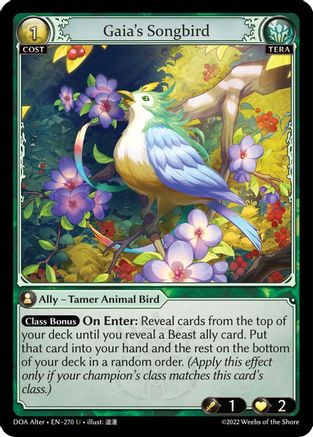 Gaia's Songbird (270) - Dawn of Ashes Alter Edition Foil - The Grand Archivist
