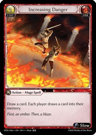Increasing Danger (144) - Dawn of Ashes Alter Edition Foil - The Grand Archivist