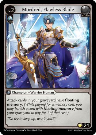 Mordred, Flawless Blade (018) - Dawn of Ashes Alter Edition - The Grand Archivist