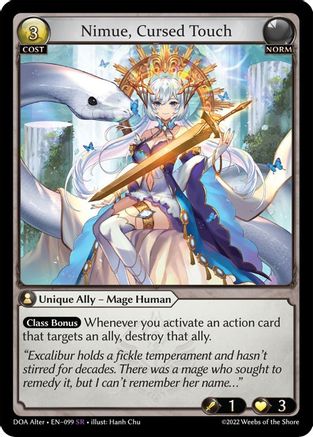 Nimue, Cursed Touch (099) - Dawn of Ashes Alter Edition Foil - The Grand Archivist