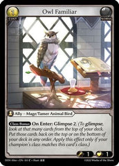 Owl Familiar (101) - Dawn of Ashes Alter Edition Foil - The Grand Archivist