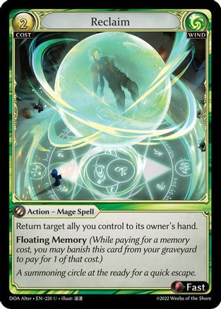 Reclaim (220) - Dawn of Ashes Alter Edition Foil - The Grand Archivist