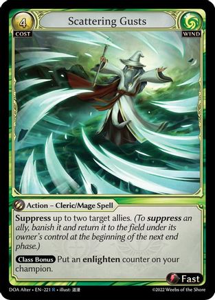 Scattering Gusts (221) - Dawn of Ashes Alter Edition Foil - The Grand Archivist