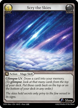 Scry the Skies (108) - Dawn of Ashes Alter Edition Foil - The Grand Archivist